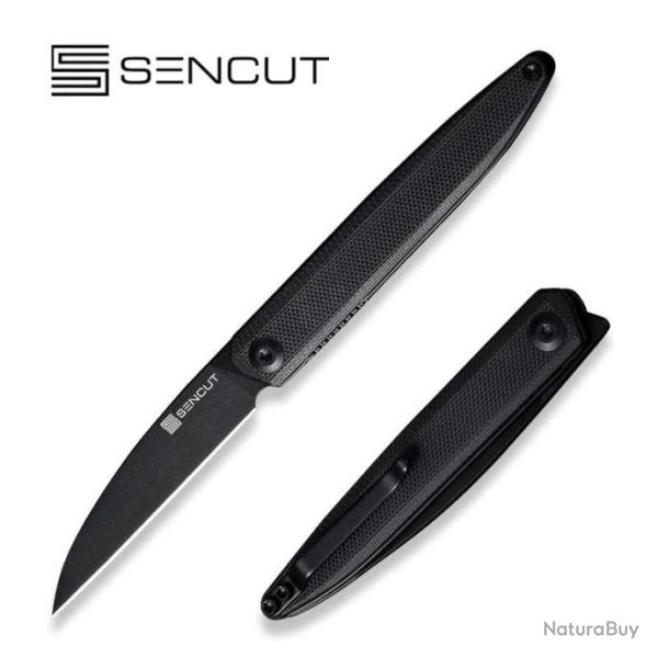 Couteau Sencut Jubil Black Lame Acier D2 Wharncliffe Manche G10 IKBS Linerlock Clip S200292