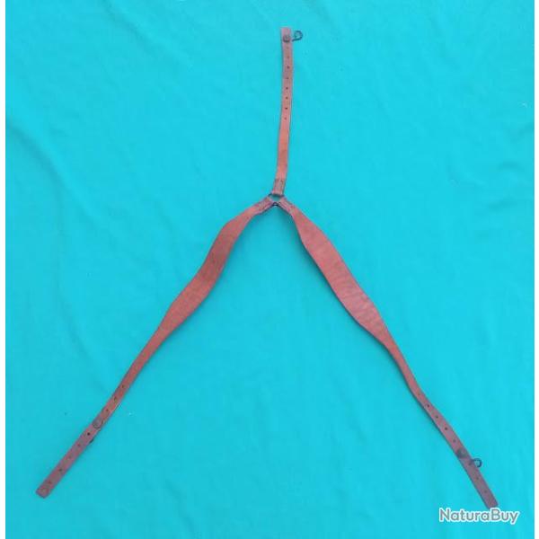 Brelage cuir fran�ais 9 trous seconde guerre mondiale