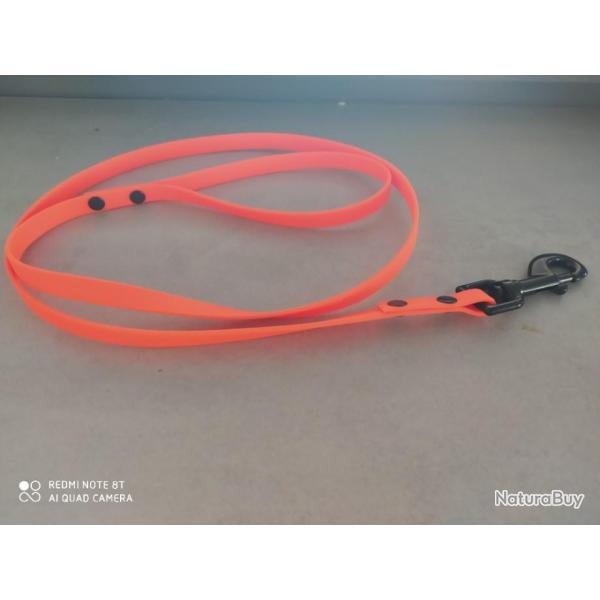 LAISSE PLATE ORANGE "COMFICORD" 12mm x 1.20ml