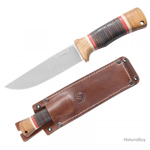 Couteau Condor Country Backroads Lame Acier Carbone 1075 Manche Bois Etui Made Salvador CTK284655HC