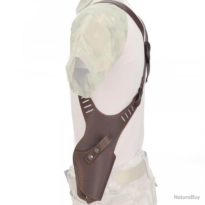 Étui Dorsal Dissimulé Tactique En Cuir - Police/Militaire/Chasse - Nature Pro