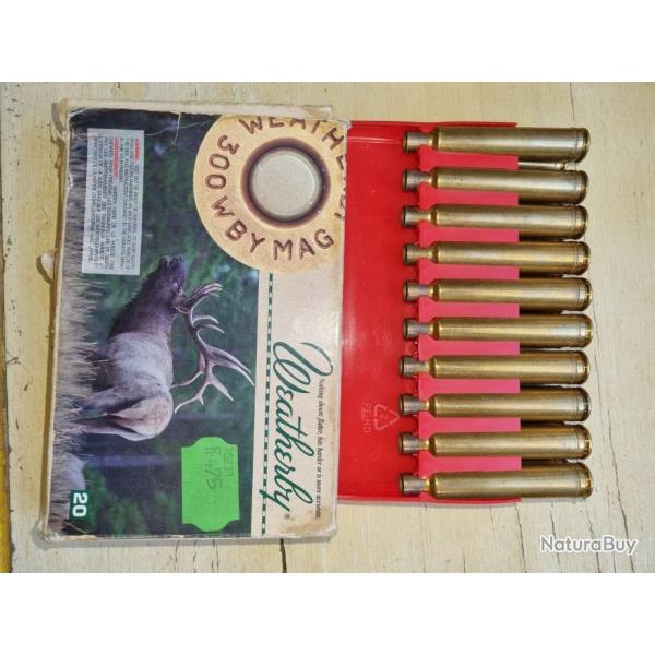 Lot de 20 douilles 300 Weatherby Magnum