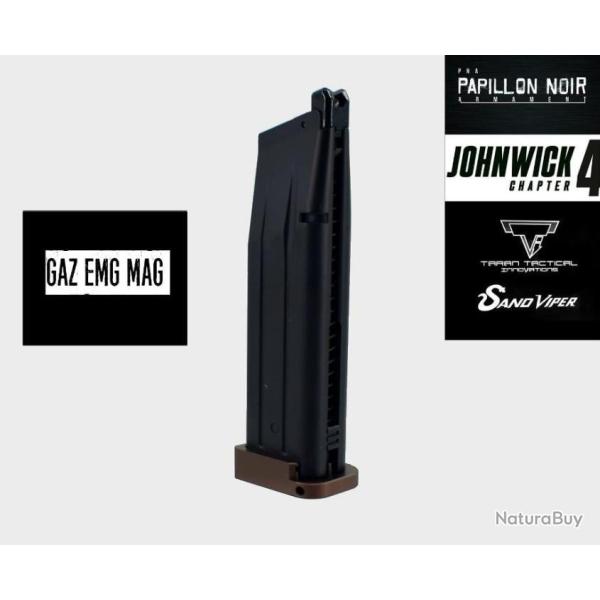 REDUCTION 2025 ! PRE COMMANDE! NOUVEAU!  CHARGEUR GAZ EMG et ARMY ARMAMENT SAND VIPER NOIR.