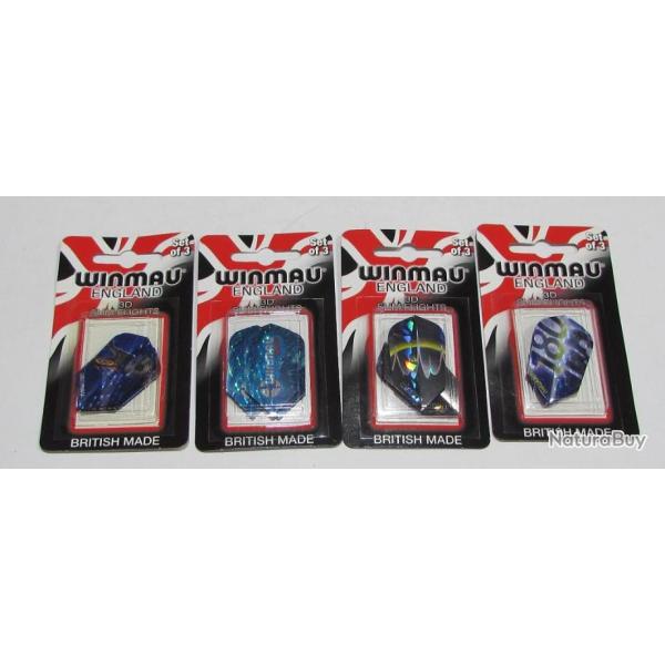 lot de 3 paquets de 3 ailettes pour flechettes WINMAU