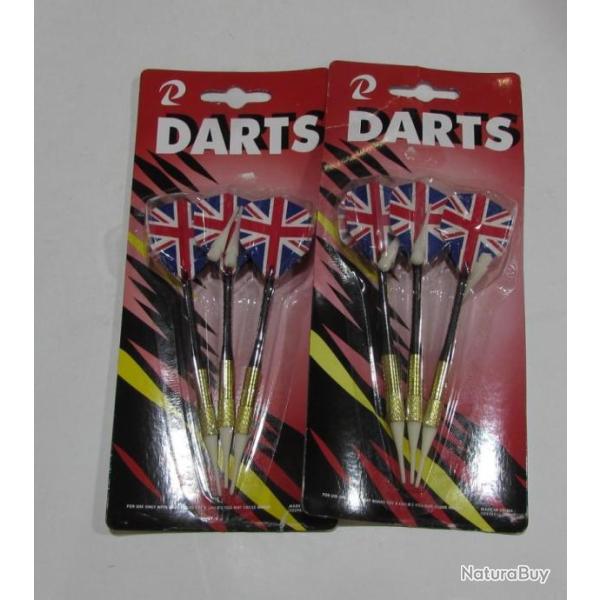 lot de 2 paquets de 3 flechettes pointe plastique