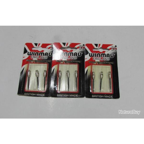 lot de 3 paquets de 3 pointe acier pour flechette  winmau