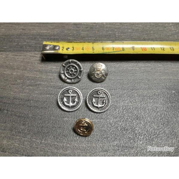 5 boutons Marine