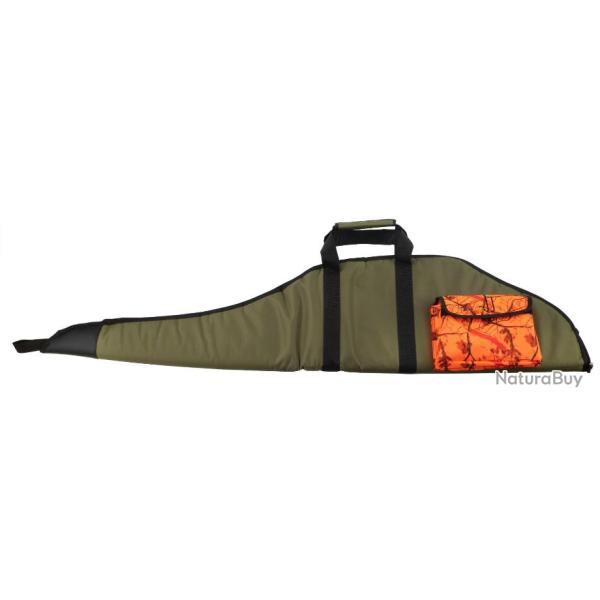 Etui pour carabine Chamba Januel avec poche - 125 cm - Vert et Orange Camo