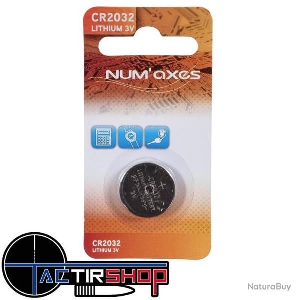 NUM'AXES - Blister 1 pile CR2032 lithium 3 V (Equivalence : DL2032)