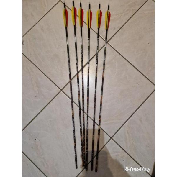 Lot de 6 fl�ches CARBONE EXPRESS 400 spine