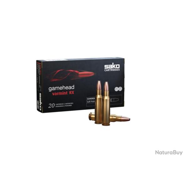 Cartouches Sako 308Win Gamhead Varmint RX HPBT 8.4g