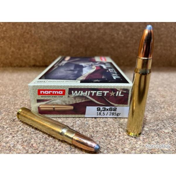 60 BALLES, 3 BOITES NORMA CAL.9.3X62 WHITETAIL 18.5G, Remplace ALASKA , New !!!