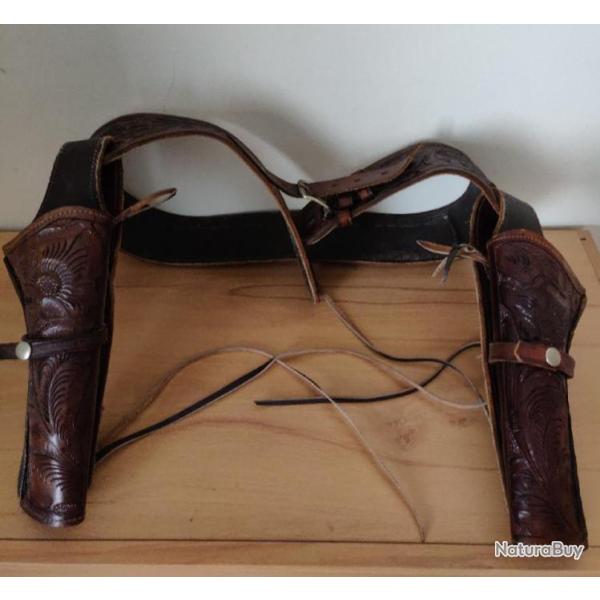 tui pour pistolet et ceinture Cowboy Western