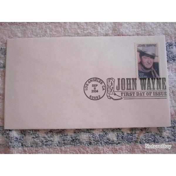 ENVELOPPE " JOHN WAYNE " FRIST DAY OF ISSUE " avec TIMBRE  JOHN WAYNE