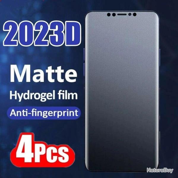 4 Film Hydrogel Protection Ecran Mat pour iPhone, Smartphone: Au Choix