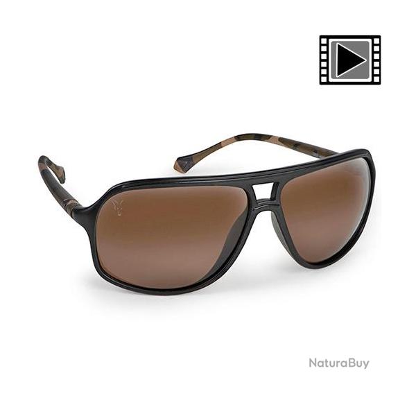 Lunettes Polarisantes Fox Avi8 Black & Camo Verre Marron