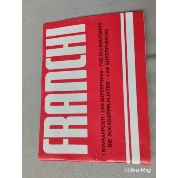 Petit livret manuel utilisation sur les fusils superposition FRANCHI