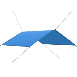 B&acirc;che d'ext&eacute;rieur tissu polyester 180 T avec rev&ecirc;tement de PA 4x4 m bleu 02_0007724