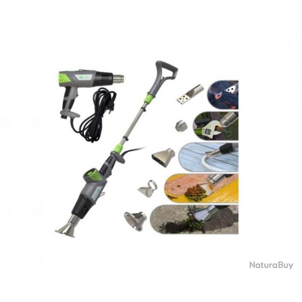 Dsherbeur Thermique 2en1 Electrique Pistolet + Perche Tlescopique + 5 Accessoires Jardin
