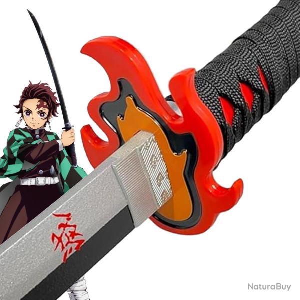 Katana Tanjiro Kamado - Mingshao - Souffle de Nichirin - Bois - Demon Slayer