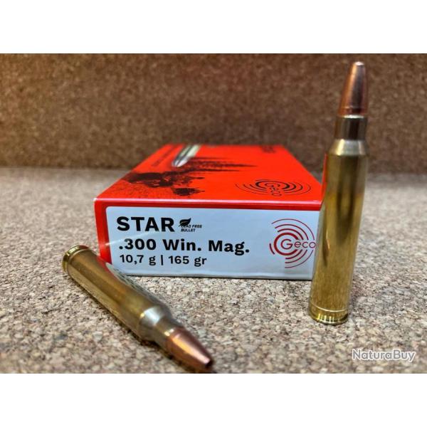 1 boite de munitons  GECO .300 Win. Mag. STAR 10,7g