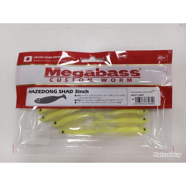 !!! MEGABASS HAZEDONG SHAD 3 inch !!!COLORIS : SIGHT CHART