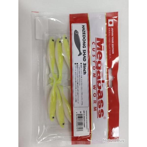 !!! MEGABASS HAZEDONG SHAD 3 inch !!!COLORIS : WHITE CHART