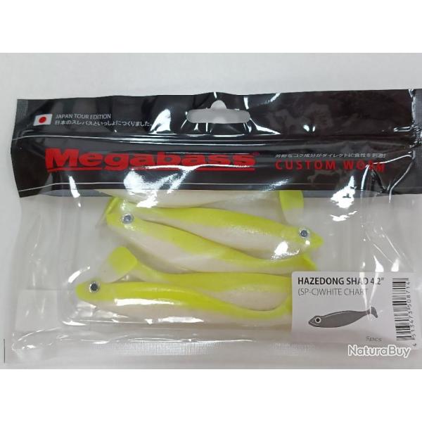!!! MEGABASS HAZEDONG SHAD 4.2 inch !!!COLORIS : WHITE CHART