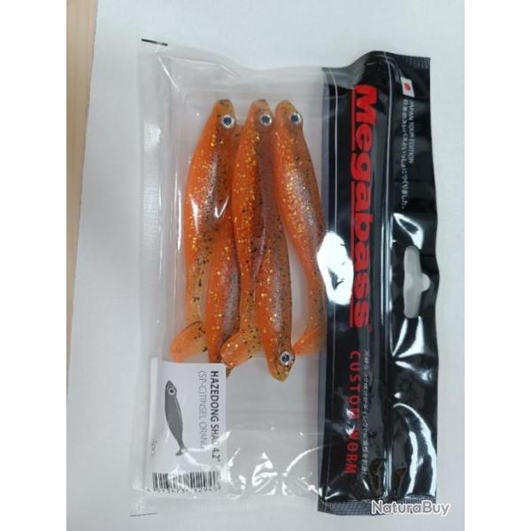 !!! MEGABASS HAZEDONG SHAD 4.2 inch !!!COLORIS : TINSEL ORANGE