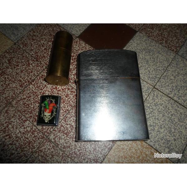lot de briquets  zippo et artisanal de tranchee
