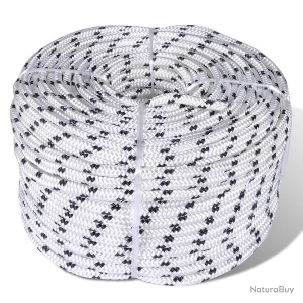 Corde de bateau tress�e polyester 6 mm 250 m blanc 02_0003382