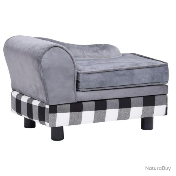 Canap� pour chien 57 cm peluche gris 02_0000143