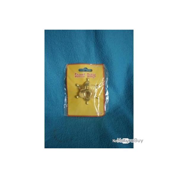 Badge en m�tal , �toile de SHERIFF enfant !