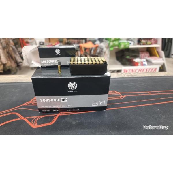 Rws 22lr subsonic 2 boites de 50