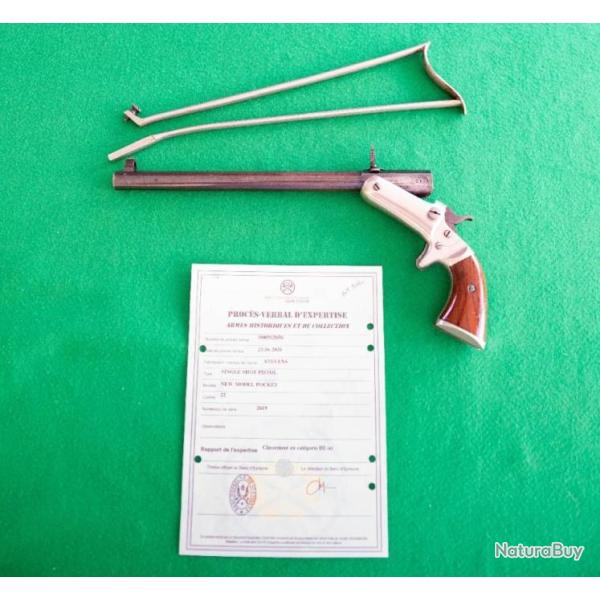 MAGNIFIQUE PISTOLET STEVENS CAL .22  . REF 302