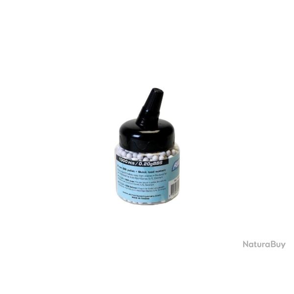 Airsoft - Billes 0.20g en pot de 1000 billes | ASG (0100 0000)