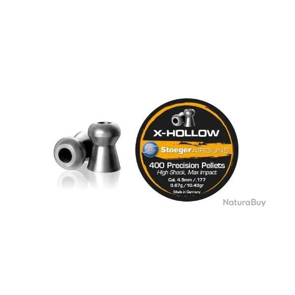 Boite de 400 Plombs Stoeger X-Hollow Calibre 4,5 MM