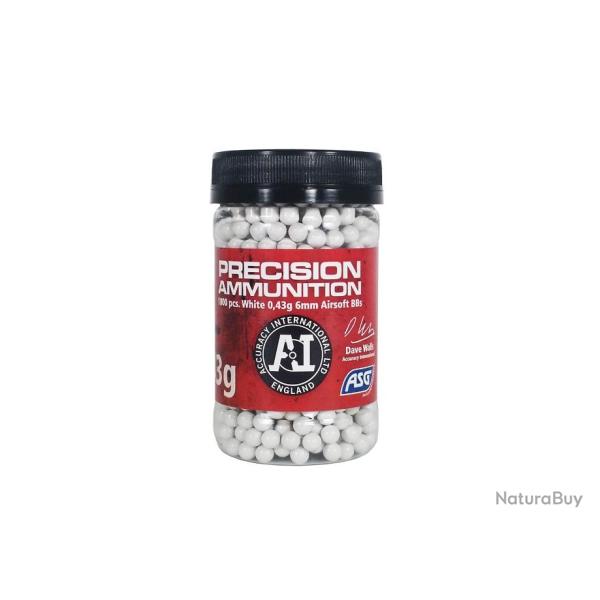 Airsoft - Bille 0.43g en pot de 1000 billes | ASG (0000 3797)
