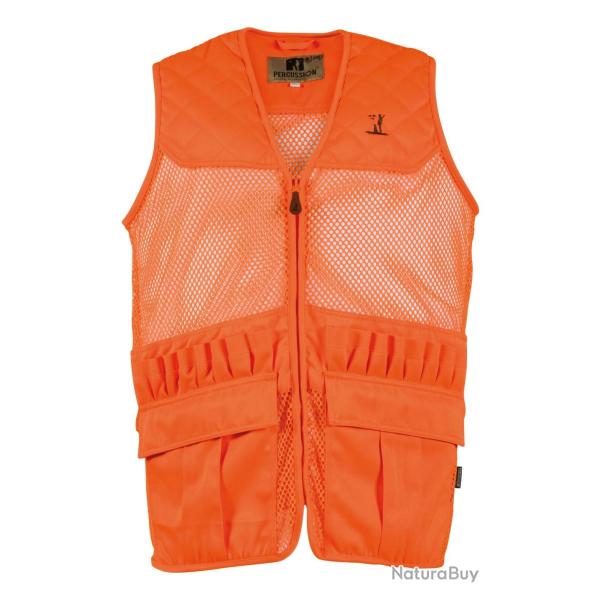 Gilet de chasse Percussion Savane filet Orange