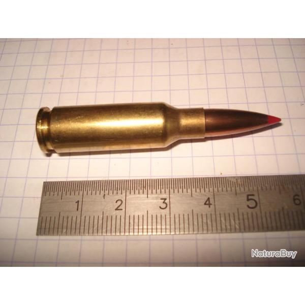 une cartouche de 6,5 grendel de marque Hornady ogive pointe plastique ELD  pour collection