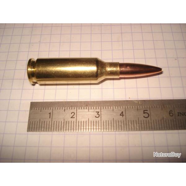 une cartouche de 6mm ARC de marque Hornady ogive match pointe creuse pour collection ou tir