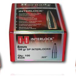 OGIVE HORNADY INTERLOCK CAL 8MM 323 195GR BTE 100 3236