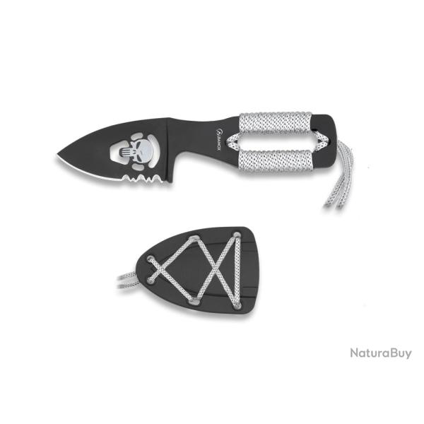 Couteau tactique tour de coup "T�te de mort" lame 5cm - Albainox