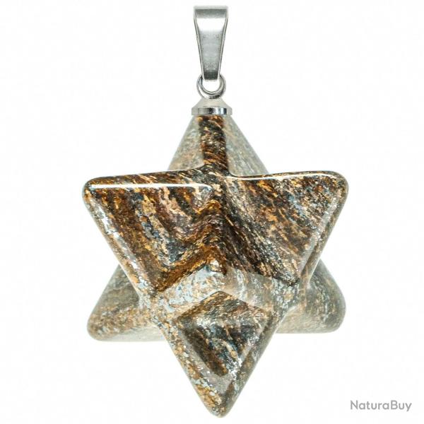 Pendentif �toile merkaba en bronzite