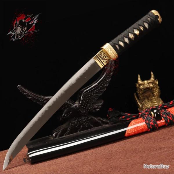 Tanto japonais lame en 1095 Hamon v�ritable tremp� � l'agile.