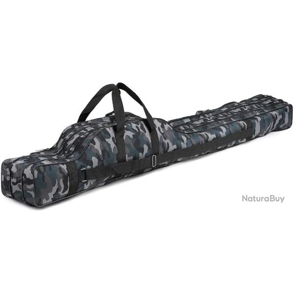 Housse de Transport 120cm  Imperm�able pour Canne � P�che Pliante Grande Capacit� Plusieurs Poches