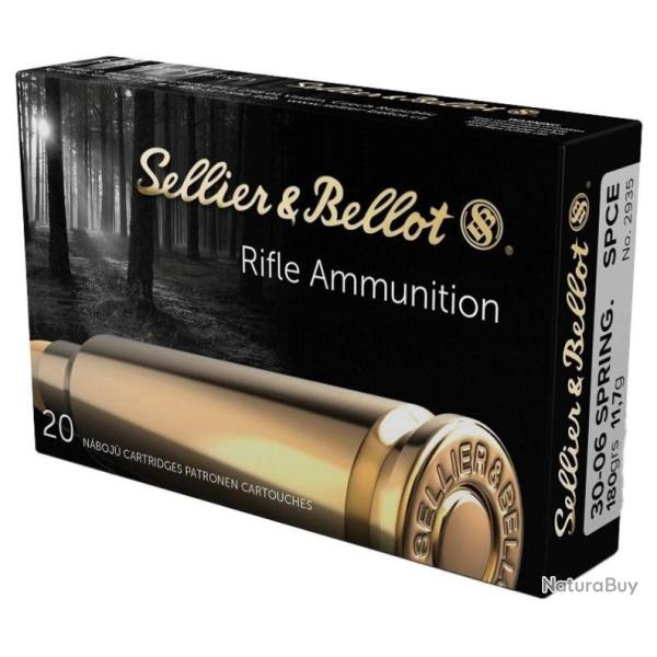 Munition Sellier & Bellot 30-06 SPRG SPCE 11.7g 180gr 20 munitions x5 boites