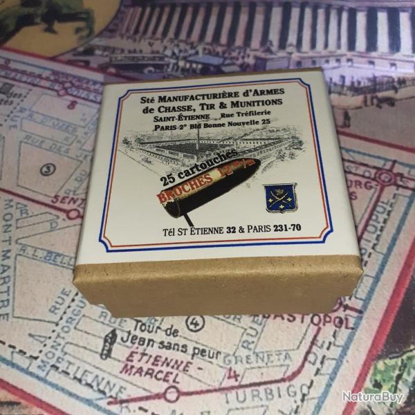 12 mm � Broches (type Lefaucheux): AU CHOIX; Reproduction boite munitions (vide) SE 10812390