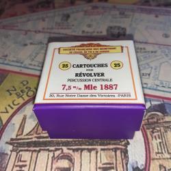 7,5 mm Su&eacute;dois (St&eacute; Fran. Munitions): Reproduction boite cartouches (vide) collection SFM 10812396