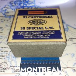 38 SW Sp&eacute;cial (CIL Dominion): AU CHOIX; Reproduction boite munitions (vide) CIL 10812459